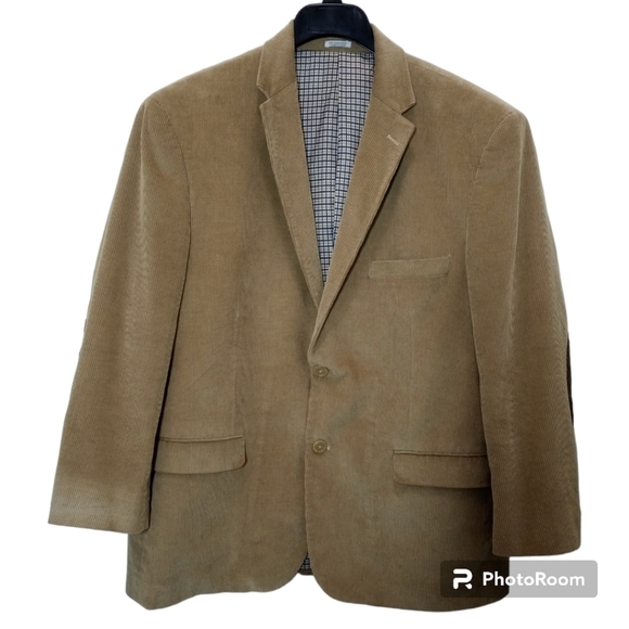 Saddlebred Corduroy Tan Blazer Size 44R - Picture 1 of 12
